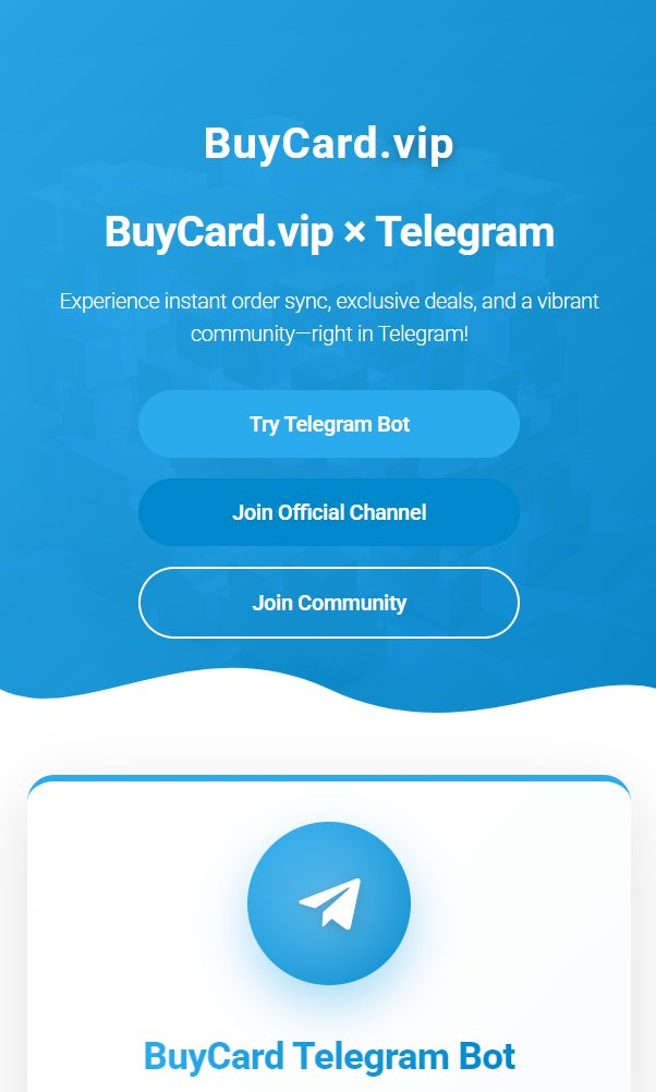 BuyCard.vip Launches Complete Telegram Services: Making Crypto Shopping More Convenient